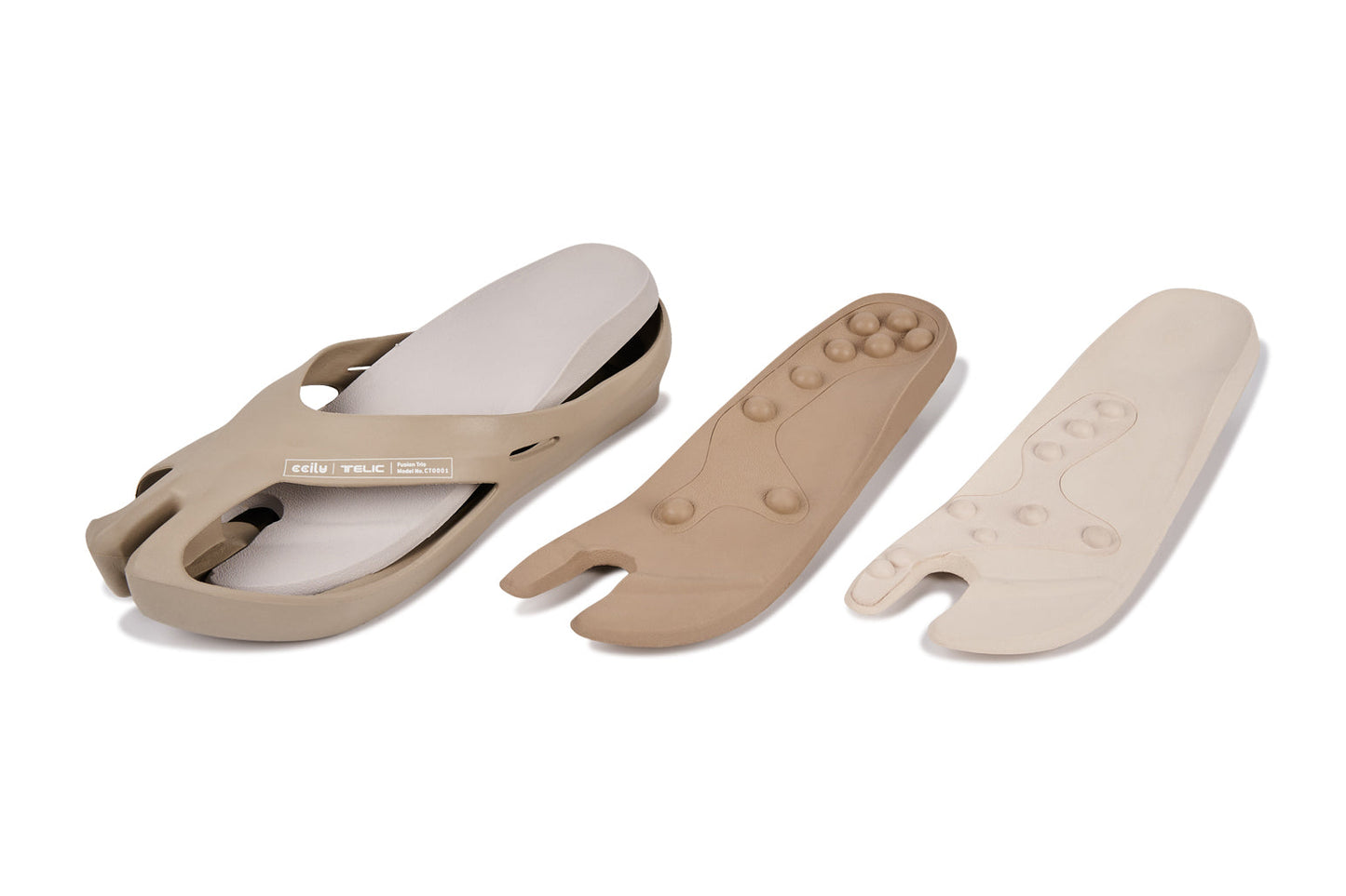 【Telic】SiliComfy® 3in1桑足鞋-杏棕（女款）