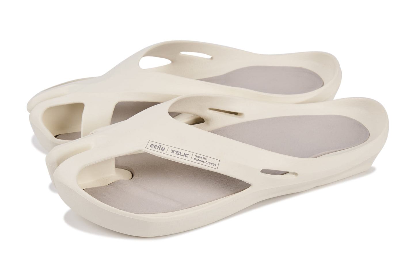 【Telic】SiliComfy® 3in1桑足鞋-霜白（男款）